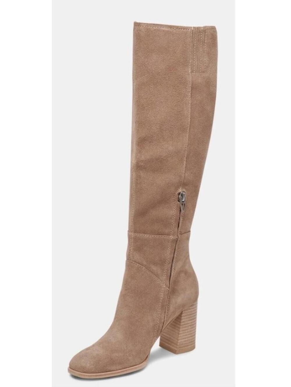 NWT Dolce Vita Fynn Knee-High Suede Boots in Truffle Sz 10 - Picture 3 of 5